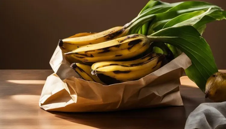 brown paper bag with plantains