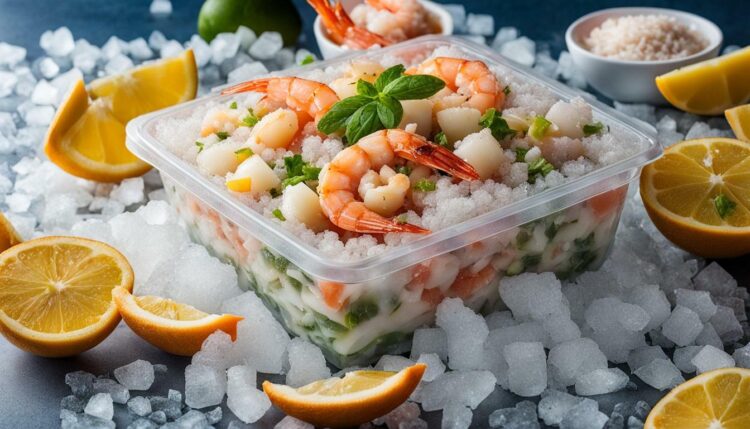 Freezing Seafood Salad