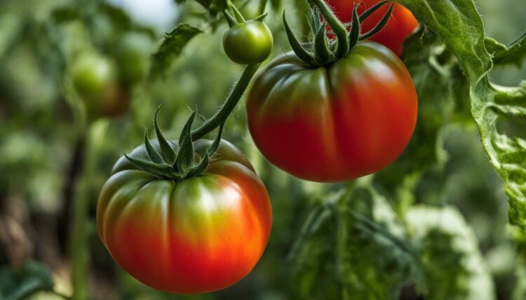 ripening process of green inside tomatoes
